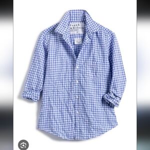 Frank & Eileen Barry Button Down In Periwinkle Check